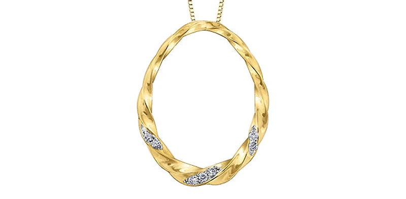 10K Yellow Gold cttw Diamond Necklace