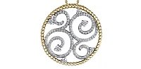 14K White and Yellow Gold 0.50 cttw Diamond Pendant