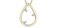 10K Yellow Gold 0.03 cttw Diamond Necklace