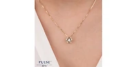 10K Yellow Gold 0.25 cttw  Diamond  Pulse Pendant, 18"