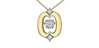 10K Yellow Gold 0.05cttw Diamond Pulse Pendant, 18"