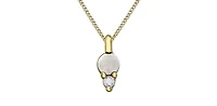 10K Yellow Gold Opal and Diamond Pendant