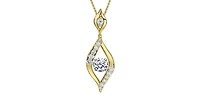 14K Yellow & White Gold Lab Grown 1.65cttw Diamond Necklace, 18" - Gold