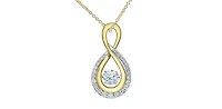 14K Yellow & White Gold Lab Grown 1.17cttw Diamond Necklace, 18"