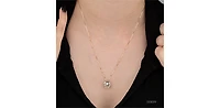 10K Yellow Gold and White Gold Pulse Diamond Necklace