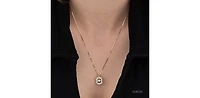10K Yellow and White Gold Pulse Diamond Necklace