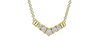 10K Yellow Gold 0.25 cttw Canadian Diamond Necklace, 18"