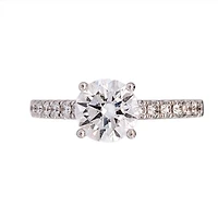 18K White Gold 1.40cttw Lab Grown Diamond Solitaire Engagement Ring