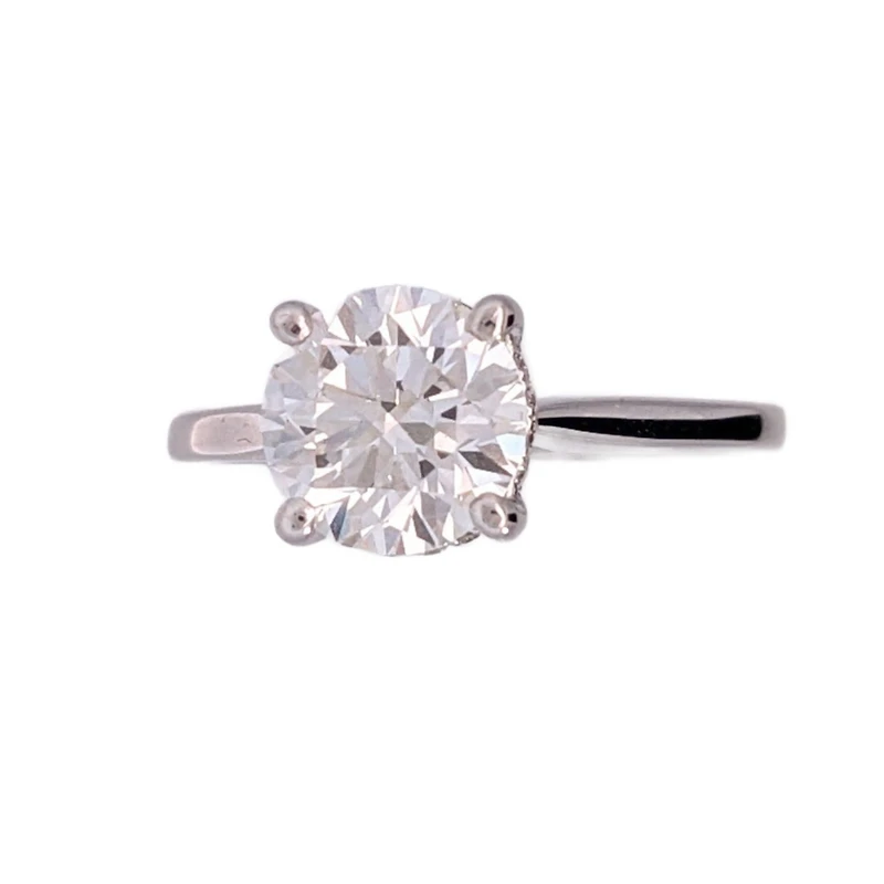 18K White Gold 1.89cttw Lab Grown Diamond Solitaire Engagement Ring