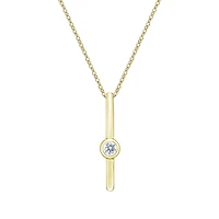 10K Yellow Gold Bezel-set Diamond pendant (no chain