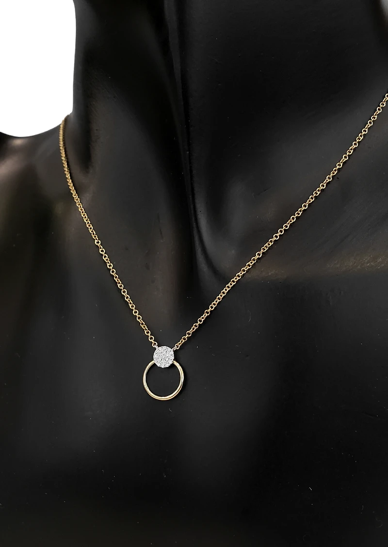 14K Yellow and White Gold 0.05 cttw Diamond Pendant