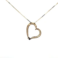10K Gold 0.03cttw Canadian Diamond Heart Pendant
