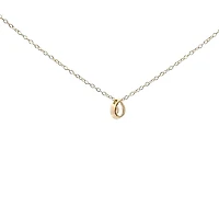 10K Lab Grown Diamond Bezel Set Necklace - Gold / Pear