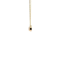 10K Lab Grown Diamond Bezel Set Necklace - Gold / Pear
