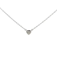 10K Lab Grown Diamond Bezel Set Necklace - Gold / Pear