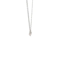 10K Lab Grown Diamond Bezel Set Necklace - Gold / Pear