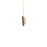 10K Yellow Gold Opal Doublet Oval Necklace