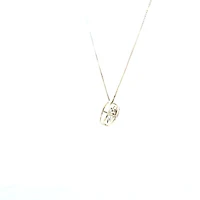 10K Yellow Gold and White Gold Pulse Diamond Necklace