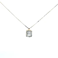 10K Yellow and White Gold Pulse Diamond Necklace