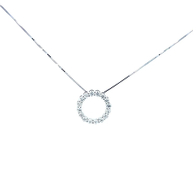 10K White Gold Diamond Necklace