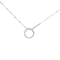 10K White Gold Diamond Necklace