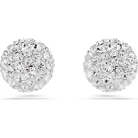 Swarovski - Dextera stud earrings, Round cut, White, Rhodium plated - 5700290