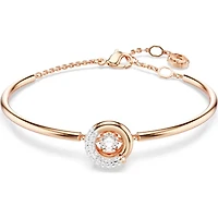 Swarovski - Dextera bangle, Round cut, White, Rose gold-tone plated - 5692259
