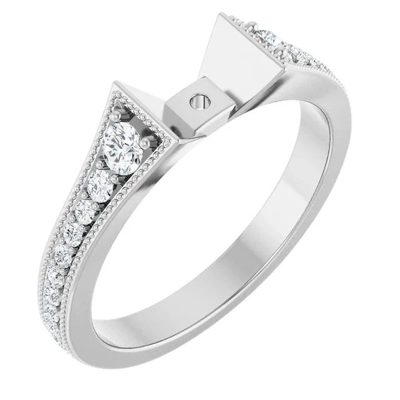 14K Semi Custom Emerald Engagement Ring - Gold / 1.00 ct A