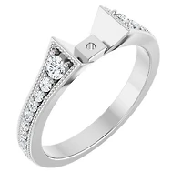 14K Semi Custom Emerald Engagement Ring - Gold / 1.00 ct A