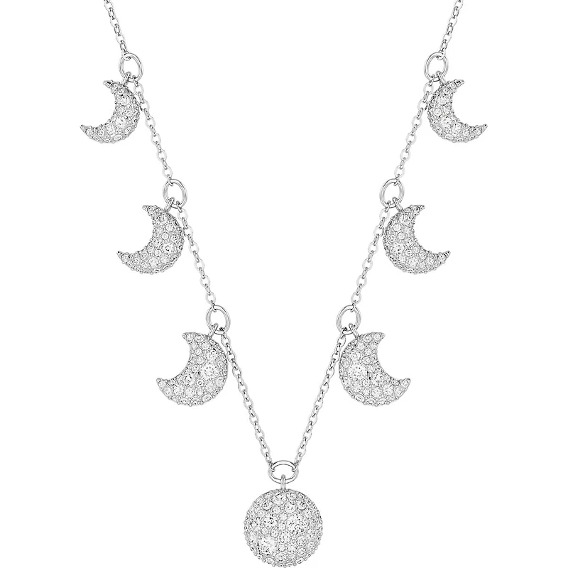 Swarovski  Luna choker, Moon, White, Rhodium plated 5666178 - Discontinued