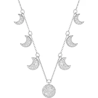 Swarovski  Luna choker, Moon, White, Rhodium plated 5666178 - Discontinued