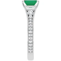 14K Semi Custom Emerald Engagement Ring - Gold / 1.00 ct A