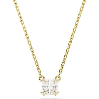 Swarovski - Stilla pendant, Square cut, White, Gold-tone plated - 5693153