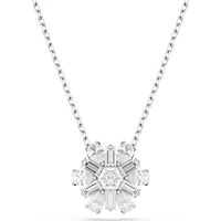 Swarovski - Idyllia pendant, Mixed cuts, Snowflake, White, Rhodium plated - 5691484
