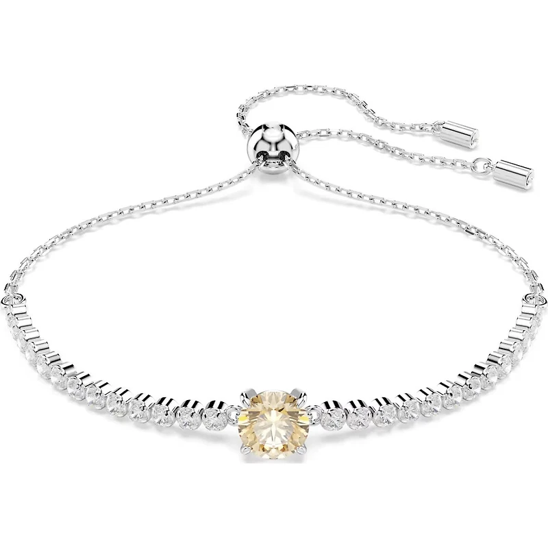 Swarovski Matrix Tennis bracelet, Mixed cuts, White, Rhodium plated 5690694