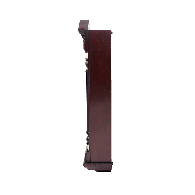 Seiko Stately Dark Brown Solid Oak Case Wall With Pendulum And Chime QXH004BN