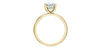 14K Yellow Gold 2.05Cttw Lab Grown Oval Cut Diamond Engagement Ring With Hidden Halo - 14K Yellow Gold / 4.5