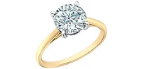 14K Gold 2.00Cttw Lab Grown Round Brilliant Cut Diamond Engagement Ring