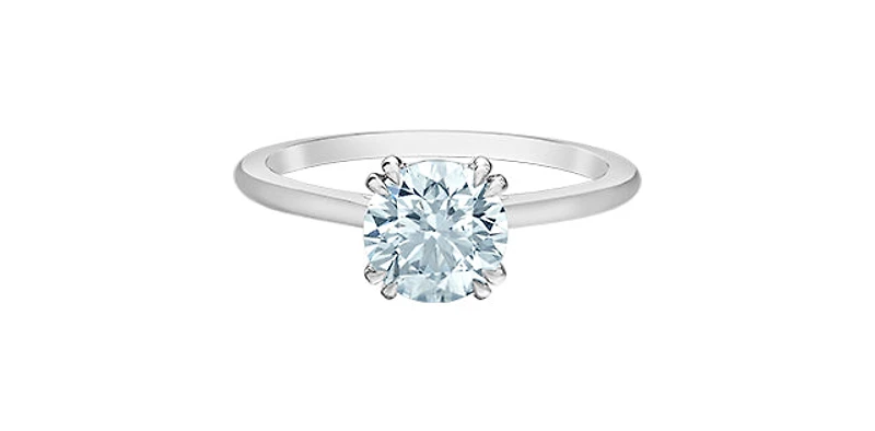 14K White Gold 1.56 ct Lab Grown Diamond Engagement Ring - / 4
