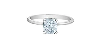 14K White Gold 1.08 cttw Lab Grown Cushion Cut Diamond Ring - 4 /