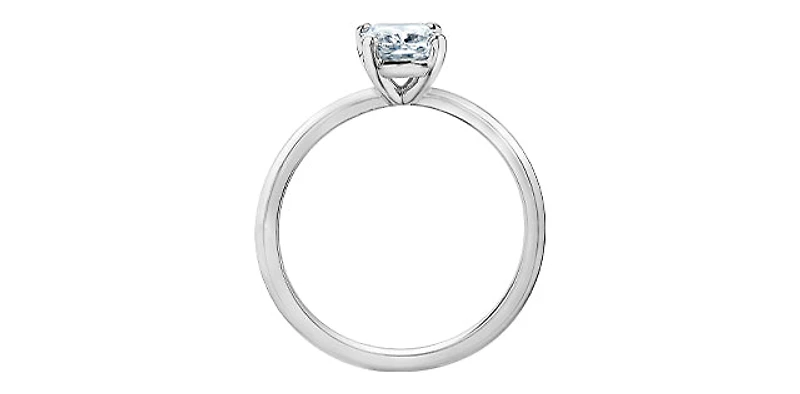 14K White Gold 1.08 cttw Lab Grown Cushion Cut Diamond Ring - 4 /