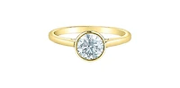 14K Yellow Gold Cttw Lab Grown Round Cut Diamond Engagement Ring