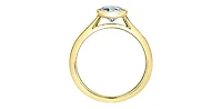 14K Yellow Gold Cttw Lab Grown Round Cut Diamond Engagement Ring