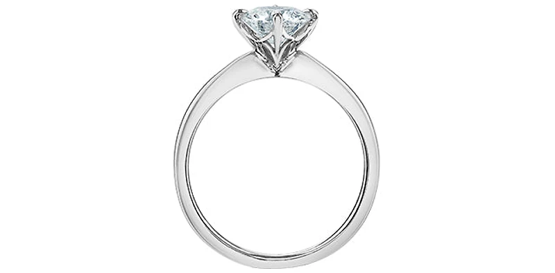 14K White Gold ct Lab Grown Diamond Engagement Ring