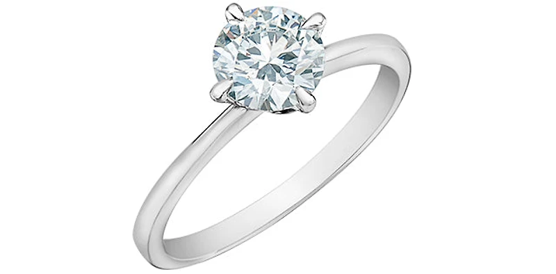 14K White Gold ct Lab Grown Diamond Engagement Ring