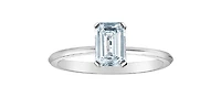 14K Lab Grown 0.50-3.00cttw Four Claw Diamond Ring - Gold / Carat Weight Round Brilliant
