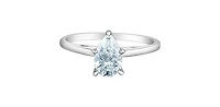 14K Lab Grown 0.50-3.00cttw Four Claw Diamond Ring - Gold / Carat Weight Round Brilliant