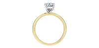 14K Lab Grown Pear Shape Five Claw Diamond Ring