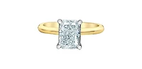 14K Yellow and White Gold 2.04cttw Radiant Lab Grown Diamond Engagement Ring - / 4.5