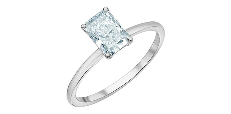 14K White Gold 1.08Cct Lab Grown Diamond Ring - 4